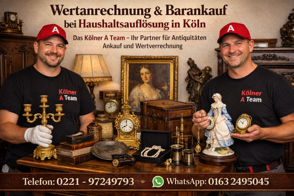 Antiquitäten bei einer Haushaltsauflösung in Köln richtig bewerten und gewinnbringend veräussern